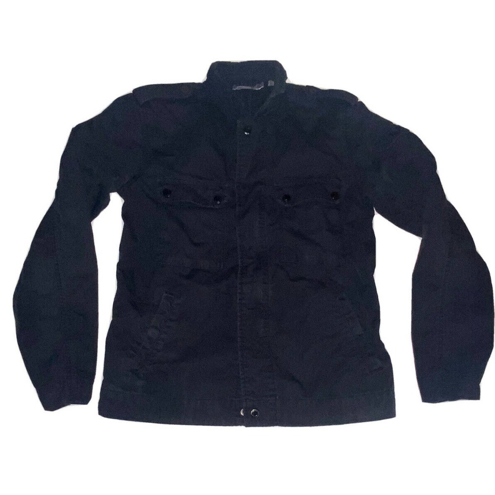 Vince Men's Utility Military Jacket‎ Black Size medium